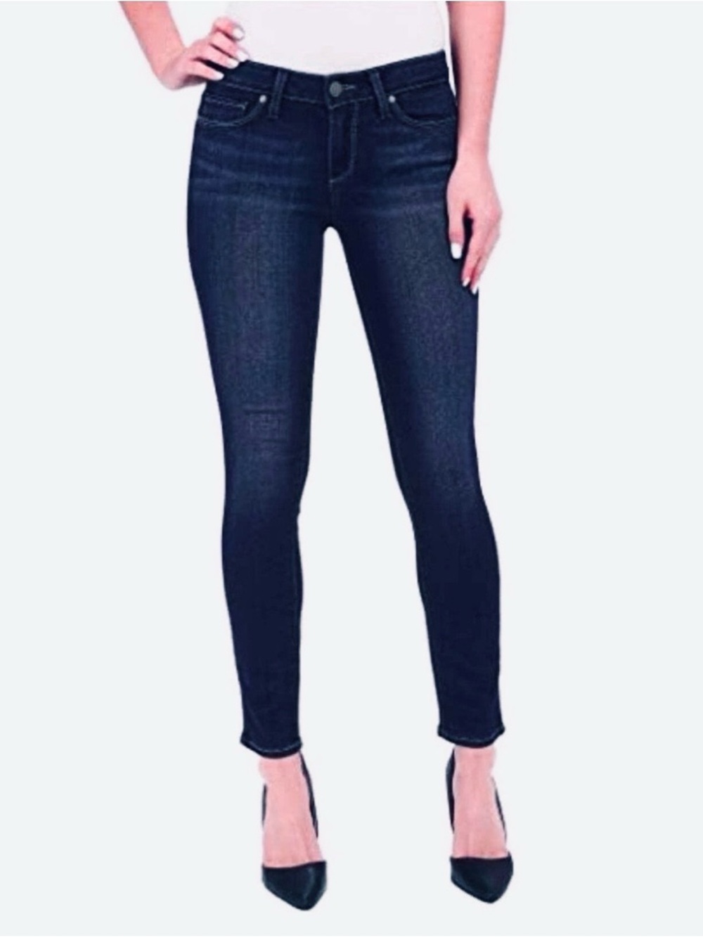 NEW Paige $199 Size 24 Verdugo Ankle Stretch Skinny Low Rise Jeans Jeggings